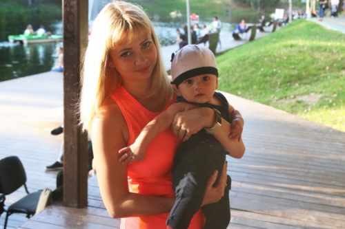 Кристина Чегодаева с ребенком